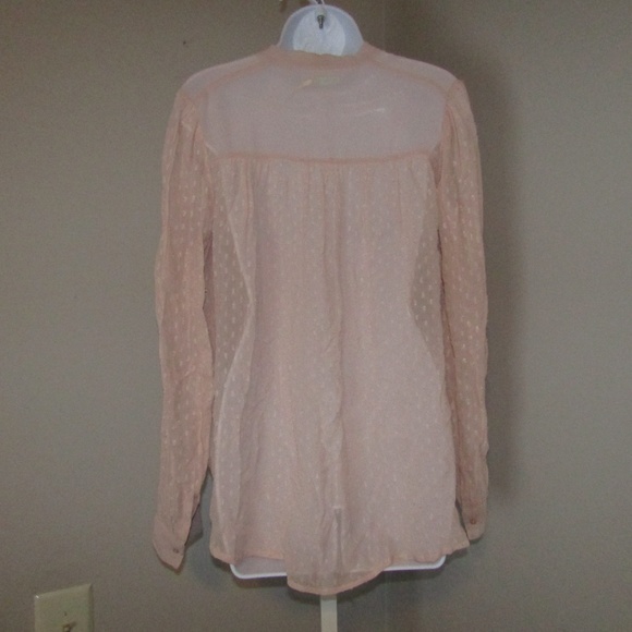Kimchi Blue Top Blouse Pink Sz Small Long Sleeve - Picture 5 of 7